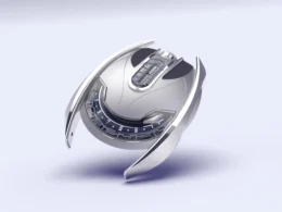 Maghnam Watches Mohareb montre sculpturale bleu profond en lévitation