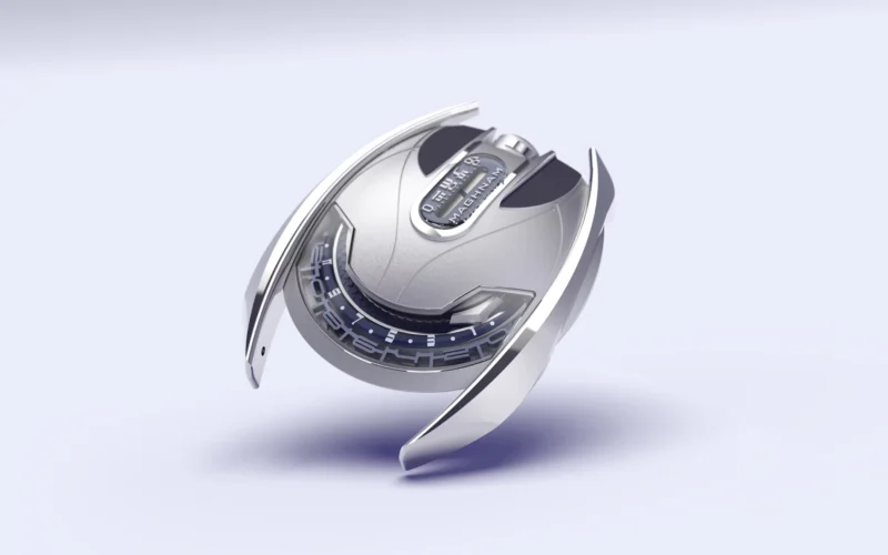 Maghnam Watches Mohareb montre sculpturale bleu profond en lévitation